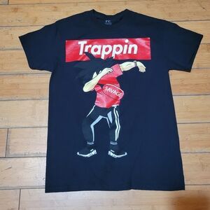 3Forty Inc Savage Trappin Mens Med Dabbin Black Short Sleeve T-Shirt